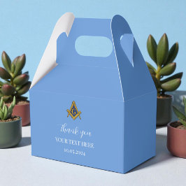 Vrijmetselaar Masonic Blue Minimalist Elegant Mode Bedankdoosjes