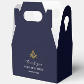 Vrijmetselaar Masonic Blue Minimalist Elegant Mode Bedankdoosjes (Open)