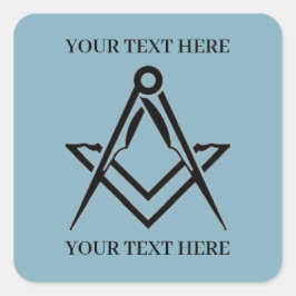 Vrijmetselaar Vierkant en Kompas Masonic Metselwer Vierkante Sticker