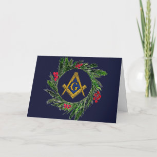 Vrijmetselaar vrijmetselaar kerst bedankkaart