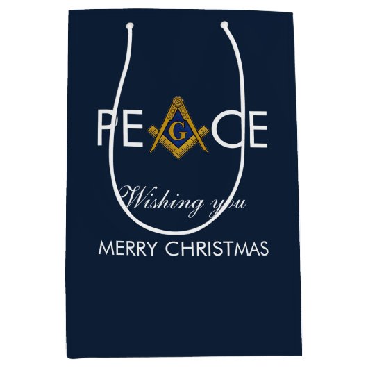 Vrijmetselaar vrijmetselaar kerst medium cadeauzakje (Voorkant)