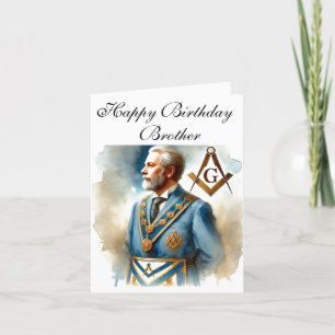 Vrijmetselaar vrijmetselaar Vrijmetselaar Verjaard Bedankkaart