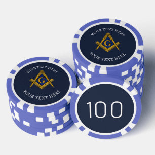 Vrijmetselaar Vrijmetselarij Vrijmetselarij Marine Poker Chips