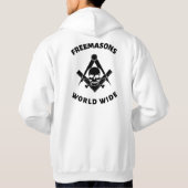 Vrijmetselaars Schedel en Kruisbeenderen Hoodie (Achterkant)