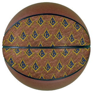 Vrijmetselaars Vierkant en Kompas Leren Basketbal
