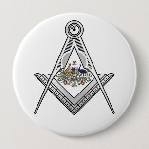 Vrijmetselaarsbord Australië Ronde Button 4,0 Cm