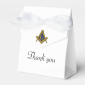 Vrijmetselaarscadeaus Zwart Vierkant Kompas Bedankdoosjes (Voorkant Zijde)