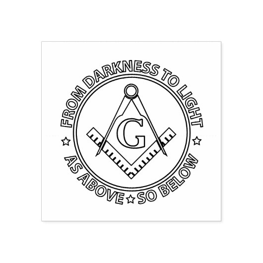 Vrijmetselaarsembleem Rubberstempel (Afrduk)