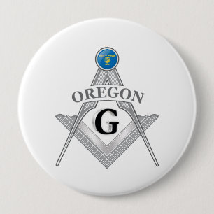 Vrijmetselaarsloge van de staat Oregon Ronde Button 4,0 Cm