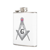 Vrijmetselaarsloge van het Verenigd Koninkrijk Heupfles (Links)