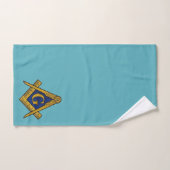 Vrijmetselaarsplein en Compass Masonic Blue Bad Handdoek (Handdoek)