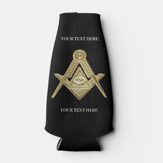 Vrijmetselaarsplein en kompas metselwerk flesjeskoeler (Voorkant)