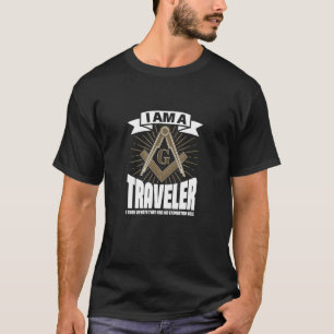 Vrijmetselaarsplein en kompas Vrijmetselarij T-shirt