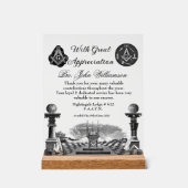 Vrijmetselaarsprijs Acryl Bord (Voorkant)