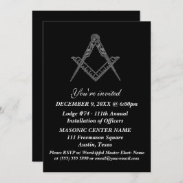 Vrijmetselarij Black Masonic Kaart