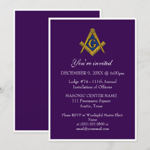 Vrijmetselarij Black Masonic Paarse Kaart