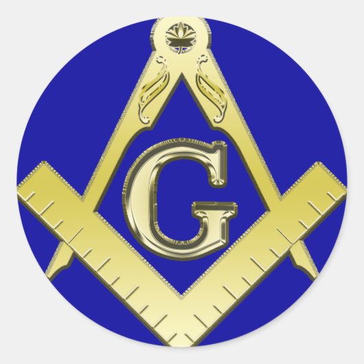 Vrijmetselarij Symbool Sticker (Voorkant)