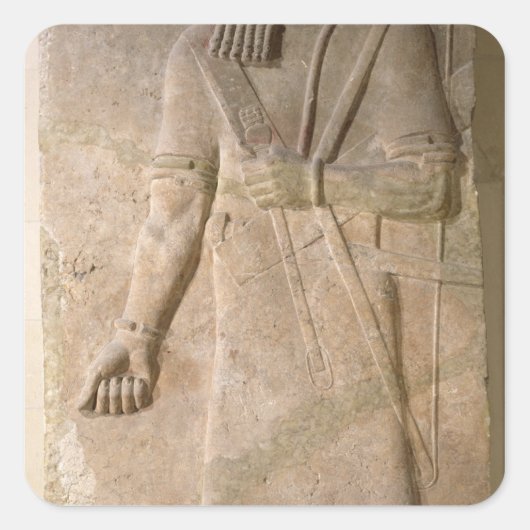 Vrijstelling van een Assyrische krijger Vierkante Sticker (Voorkant)
