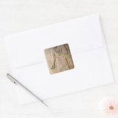 Vrijstelling van een Assyrische krijger Vierkante Sticker (Envelop)