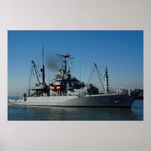 Vrijwaringsschip USS", berging en reparatie Poster (Voorkant)