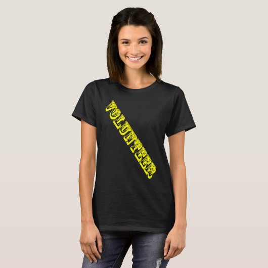 Vrijwillig personeel evenement unform charitatieve t-shirt (Voorkant volledig)