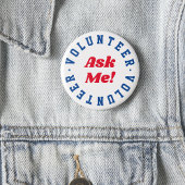 Vrijwilliger Ask Me Event Crew Ronde Button 5,7 Cm