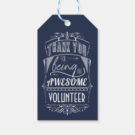 Vrijwilliger Bedankt voor je waardering Cadeaulabel (Voorkant)