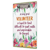 Vrijwilliger bedankt vrijwilliger klembord (Links)