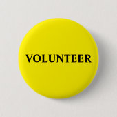 Vrijwilliger Charity Event Geel Ronde Button 5,7 Cm (Voorkant)
