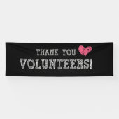 Vrijwilliger dank u Faux Chalkboard Party Banner (Horizontaal)