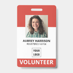 Vrijwilliger Eenvoudige Foto ID Badge
