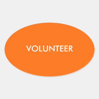 VRIJWILLIGER OVALE STICKER