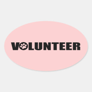 Vrijwilliger (pawprint) Stickers