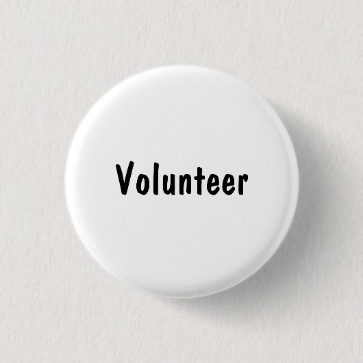 Vrijwilliger Ronde Button 3,2 Cm (Voorkant)