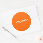 VRIJWILLIGER RONDE STICKER (Envelop)