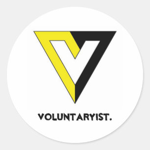 Vrijwilliger. Ronde Sticker