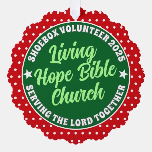 Vrijwilliger Waardering Papier Ornament - Kerst (Voorkant)