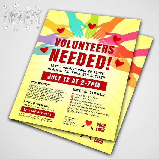 Vrijwilligers hadden behoefte aan goede doelen rec flyer