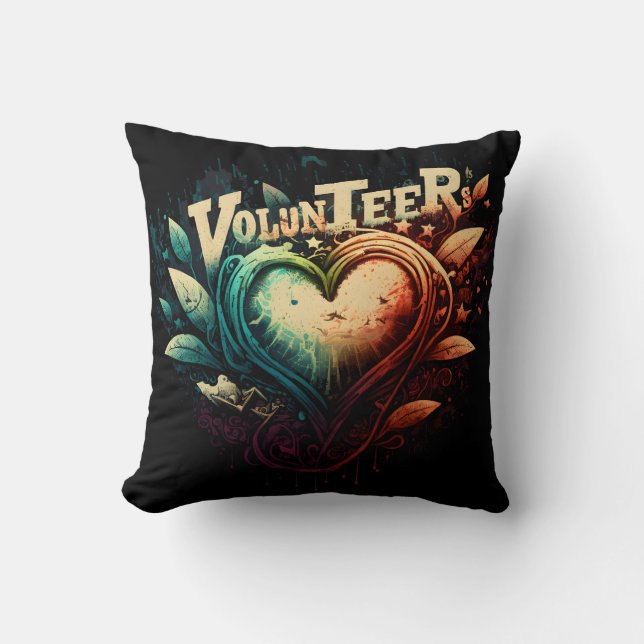 Vrijwilligers hart kussen (Voorkant)