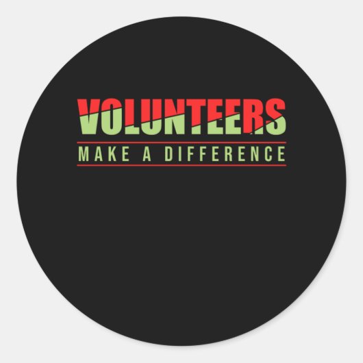 Vrijwilligers maken een verschil in reddingsboei G Ronde Sticker (Voorkant)