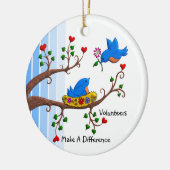 Vrijwilligers maken verschil keramisch ornament (Links)