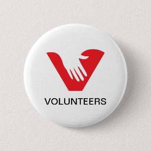 Vrijwilligers Ronde Button 5,7 Cm
