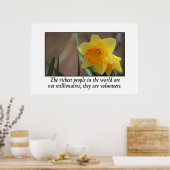 Vrijwilligers zijn de rijkste mensen ter wereld poster (Keuken)