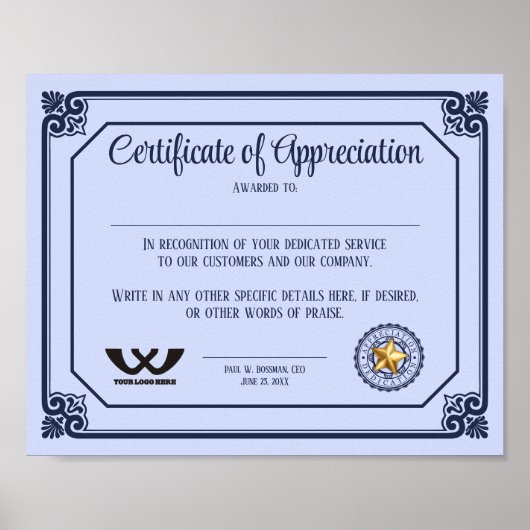 Vrijwilligersattest van de werknemer poster (Voorkant)