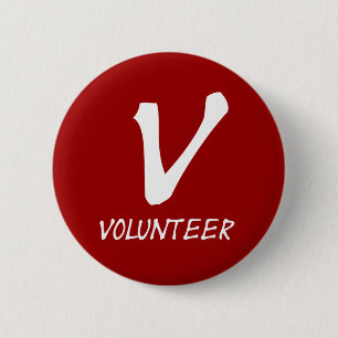 Vrijwilligersoverhemden, Buttonnen voor vrijwillig Ronde Button 5,7 Cm
