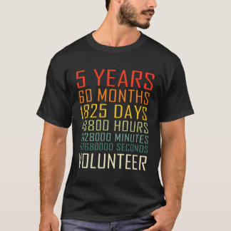 Vrijwilligerswaardering Vintage 5 jaar Jubileum T-shirt