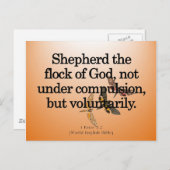 Vrijwilligerswerk 1 Peter 5-2 Briefkaart (Voorkant / Achterkant)