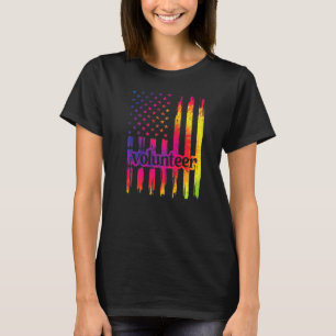 Vrijwilligerswerk door vrijwilligers van de vlagge t-shirt