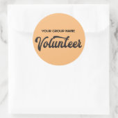 Vrijwilligerswerk met elke groepsnaam en kleur ronde sticker (Tas)