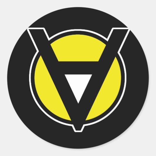 Vrijwilligerswerk Sticker met White Center (Voorkant)